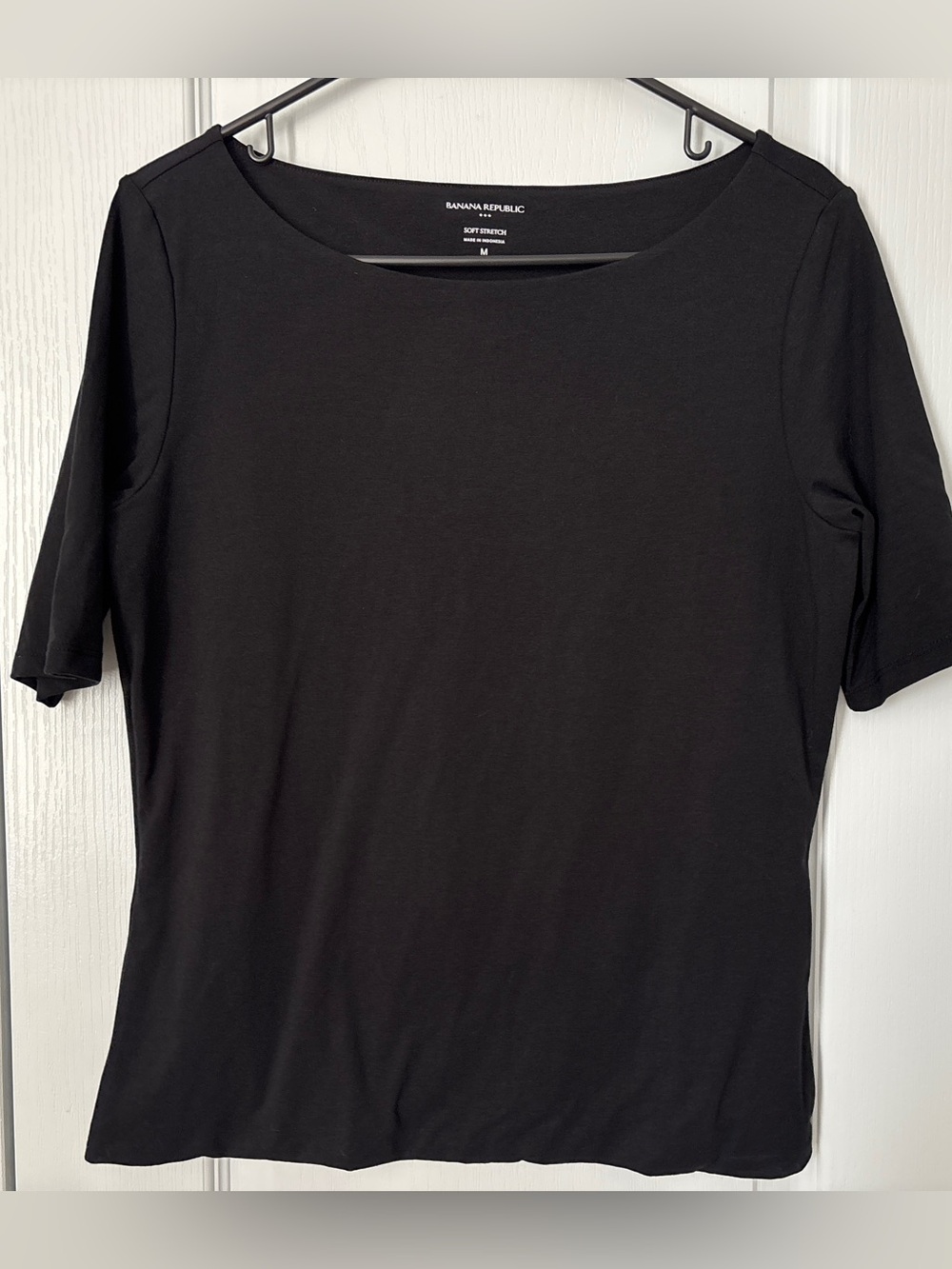 Banana Republic Soft Stretch Elbow-Sleeve Top - Medium